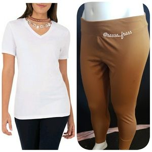 BUNDLE Plus Leggings/T-Shirt, Size XXXL (22). NWT